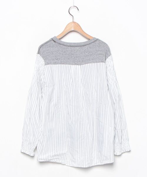 「H.A.K」 長袖ブラウス FREE 杢グレー レディース_画像2