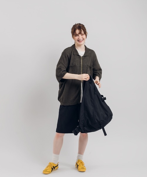 「MUHET」 ニットカーディガン X-LARGE チャコールグレー レディース_画像4