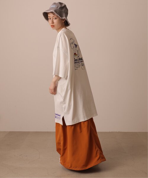 「DOUBLE NAME」 半袖Tシャツ FREE スミクロ レディース_画像3