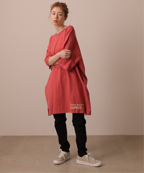「DOUBLE NAME」 半袖Tシャツ FREE スミクロ レディース_画像8