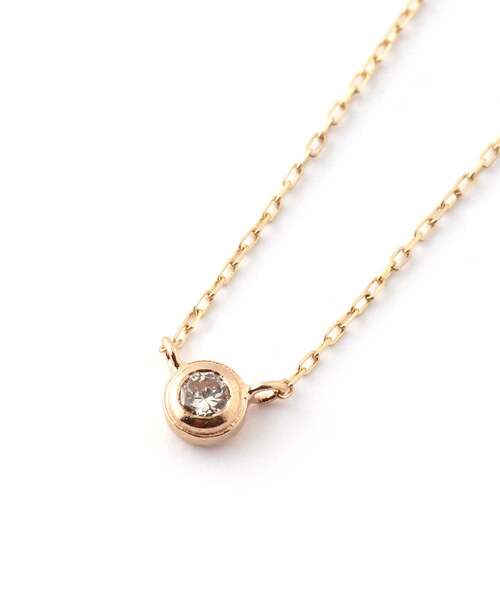 ネックレス ダイヤモンドネックレス「ベゼル・0.04ct」 レディースの画像