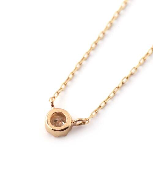 ネックレス ダイヤモンドネックレス「ベゼル・0.04ct」 レディースの画像