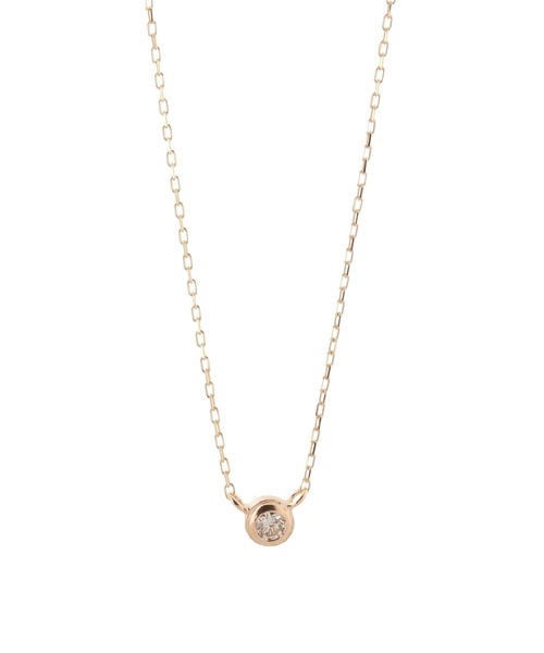 ネックレス ダイヤモンドネックレス「ベゼル・0.04ct」 レディース