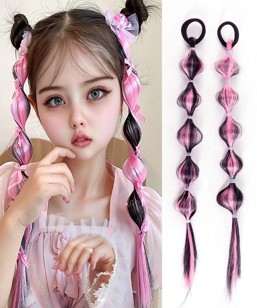 MAISON SELECT ヘアゴム 11D8-TJ バブルツインテール風 エクステ