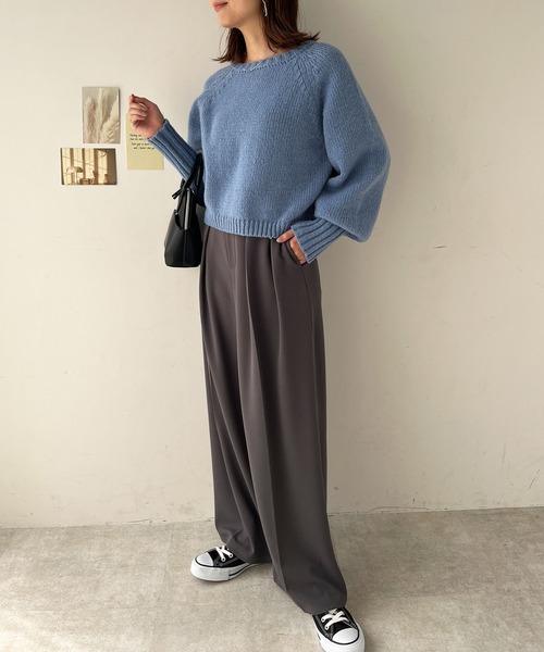 「GeeRA」 長袖ニット MEDIUM ブルー レディース_画像2