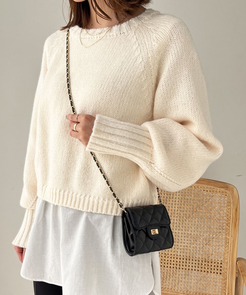 「GeeRA」 長袖ニット MEDIUM ブルー レディース_画像4