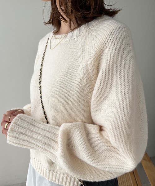 「GeeRA」 長袖ニット MEDIUM ブルー レディース_画像6