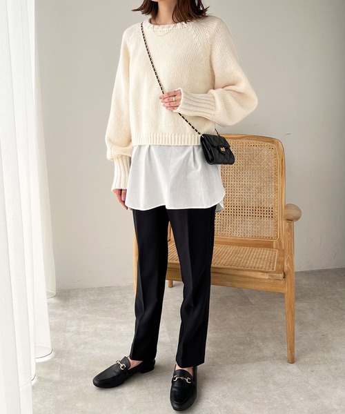 「GeeRA」 長袖ニット MEDIUM ブルー レディース_画像7