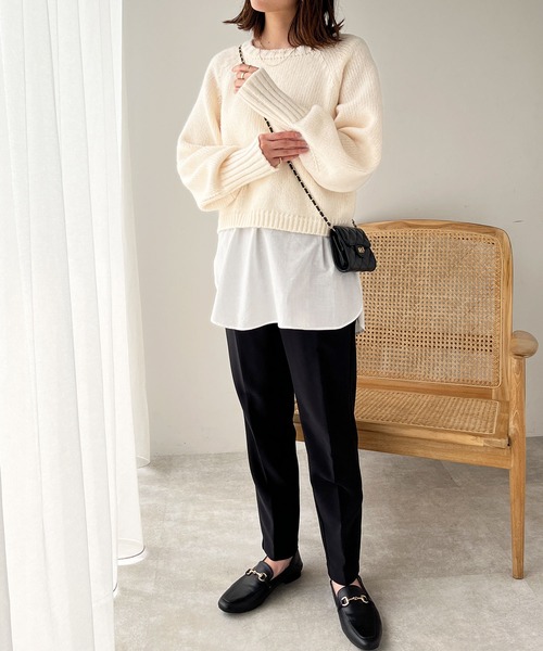 「GeeRA」 長袖ニット MEDIUM ブルー レディース_画像8