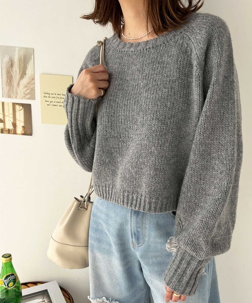 「GeeRA」 長袖ニット MEDIUM ブルー レディース_画像9