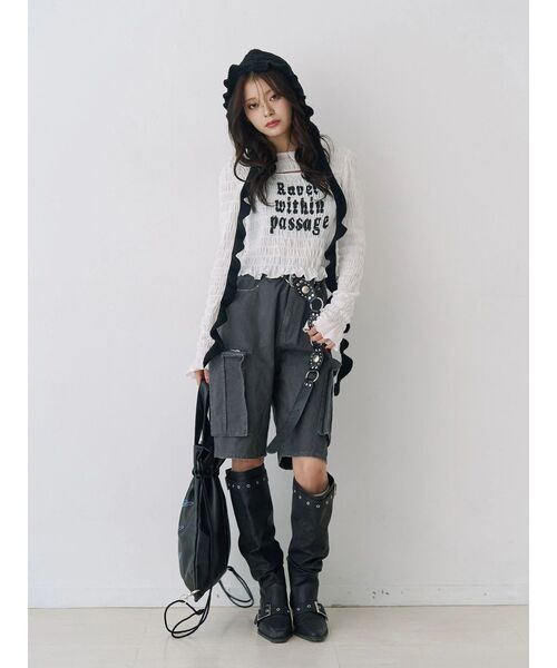 jouetie（ジュエティ） tシャツ カットアウトシャーリングトップス