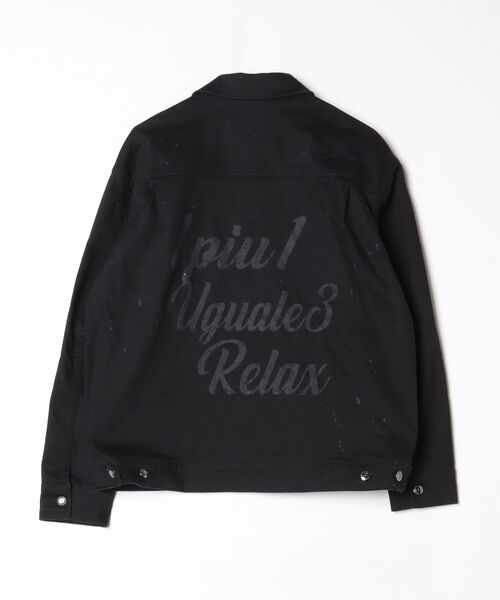 「1piu1uguale3 RELAX」 デニムジャケット L ブラック メンズ_画像2