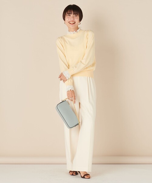 「NOLLEY'S」 長袖ニット 38 ライトグリーン レディース_画像2