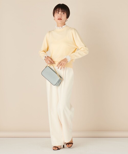 「NOLLEY'S」 長袖ニット 38 ライトグリーン レディース_画像4