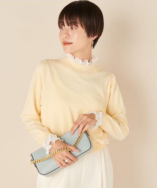 「NOLLEY'S」 長袖ニット 38 ライトグリーン レディース_画像8