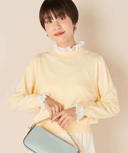 「NOLLEY'S」 長袖ニット 38 ライトグリーン レディース_画像9