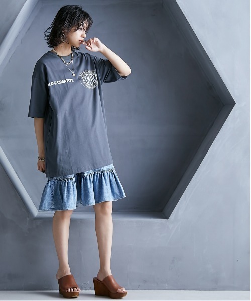 「GEVS.」 キャミソールワンピース LL ブルー レディース_画像9