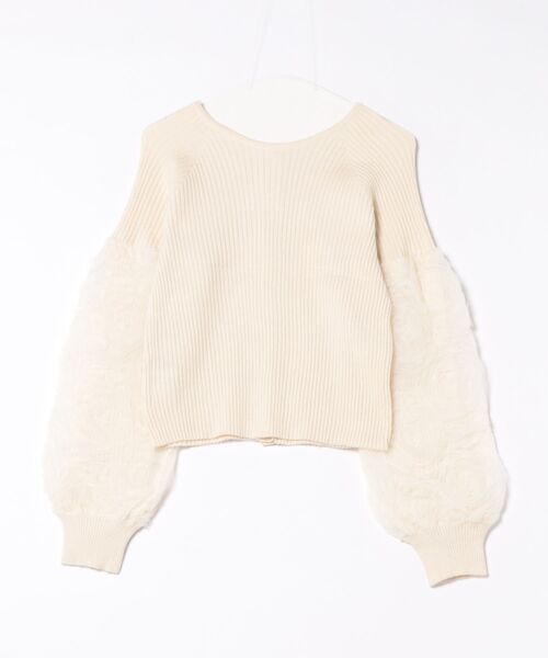 QUEENS COURT（クイーンズコート） ニット セーター フラワーチュール