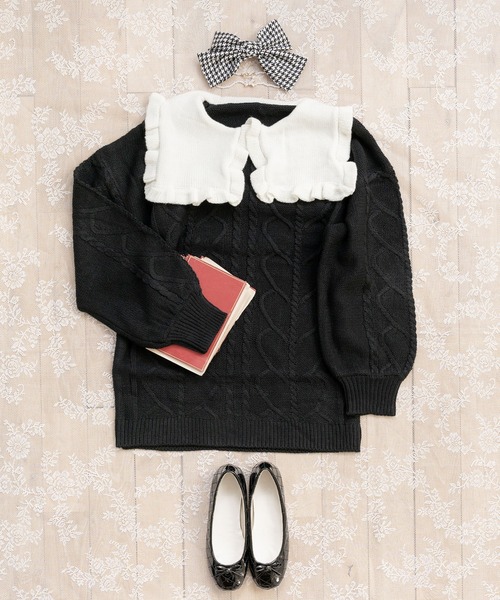 「DearMyLoveRose」 長袖ワンピース M-L ブラック レディース_画像5