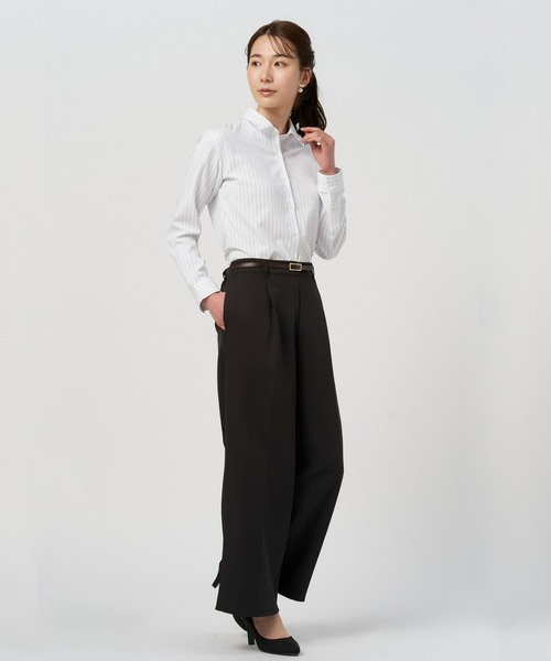 「TOKYO SHIRTS」 長袖シャツ LL ホワイト レディース_画像8