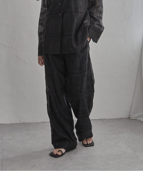notch. パンツ パッチワーク風刺繍パンツ レディース : ZOZOTOWN Yahoo