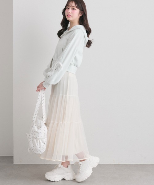 アウトレット特販 207 OLIVE des OLIVE 袖レースプルオーバー 