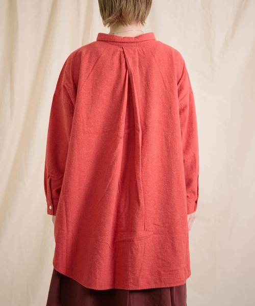 「Brocante」 長袖ネルシャツ 2 レッド レディース_画像7