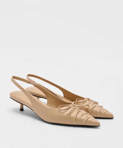 CHARLES ＆ KEITH（チャールズ&キース） パンプス ルーシュド ボウス