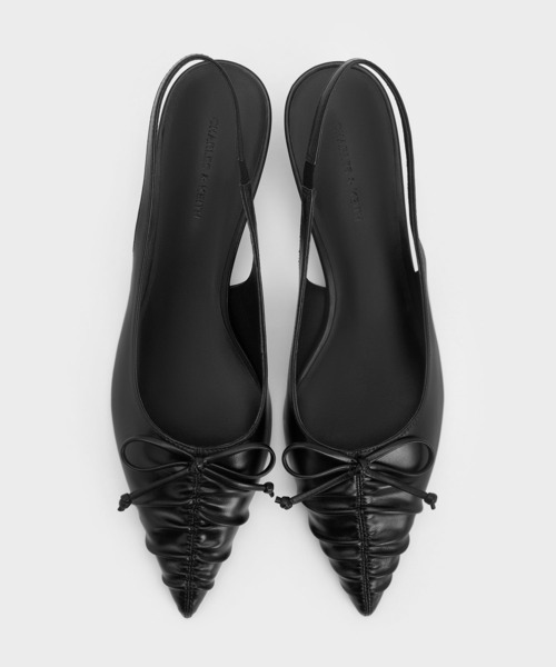 CHARLES ＆ KEITH（チャールズ&キース） パンプス ルーシュド ボウス
