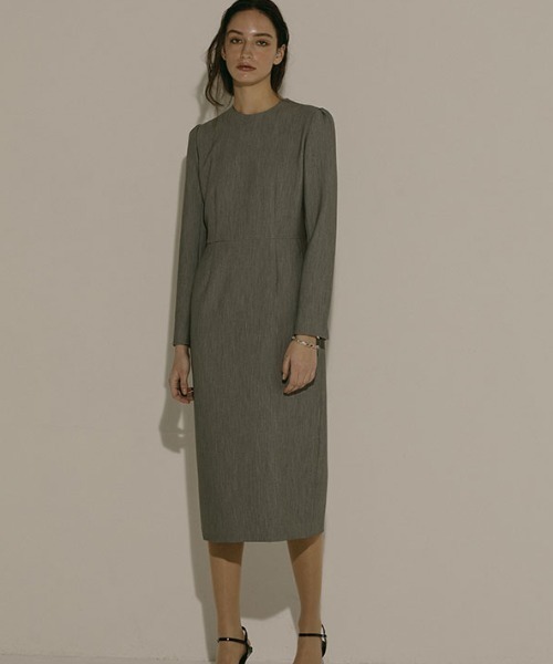 「ETRE TOKYO」 長袖ワンピース S グレー レディース_画像2