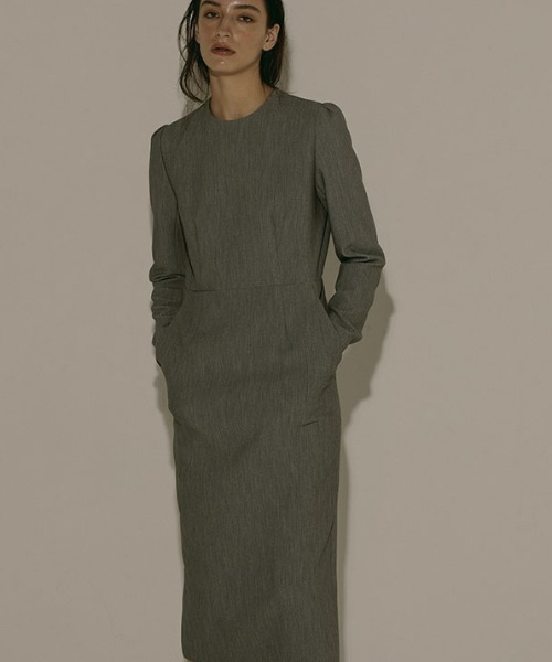 「ETRE TOKYO」 長袖ワンピース S グレー レディース_画像3