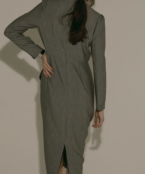 「ETRE TOKYO」 長袖ワンピース S グレー レディース_画像5