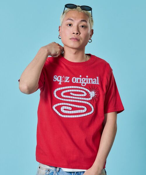 SEQUENZE tシャツ WEB限定 / パッチワーク ぐるぐるワッペン半袖T