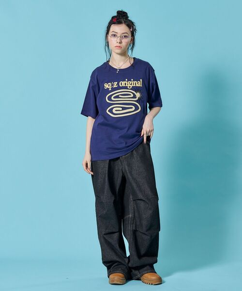 SEQUENZE tシャツ WEB限定 / パッチワーク ぐるぐるワッペン半袖T