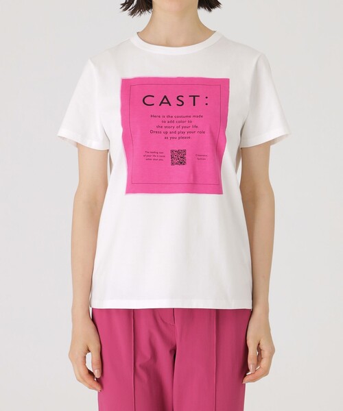 「CAST:」 半袖Tシャツ M ホワイト レディース_画像3