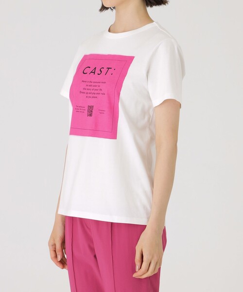 「CAST:」 半袖Tシャツ M ホワイト レディース_画像4