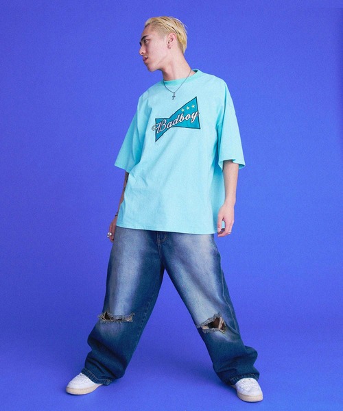 「BAD BOY」 半袖Tシャツ L グリーン メンズ_画像3