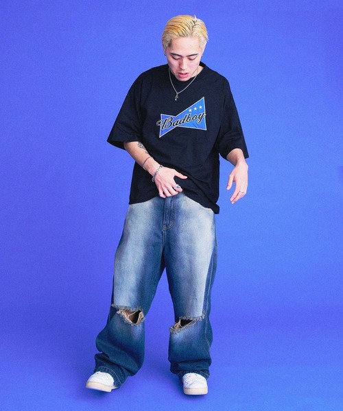 「BAD BOY」 半袖Tシャツ L グリーン メンズ_画像6