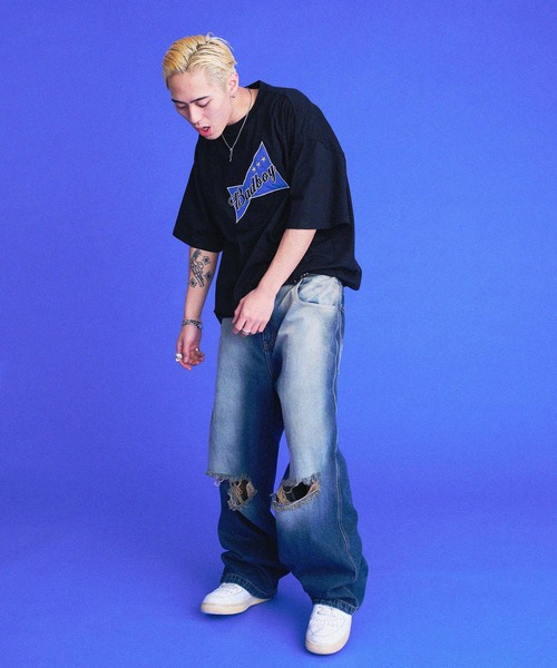 「BAD BOY」 半袖Tシャツ L グリーン メンズ_画像7