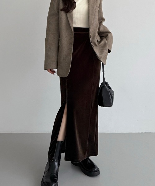 「callautia」 タイトスカート MEDIUM ブラウン レディース_画像7