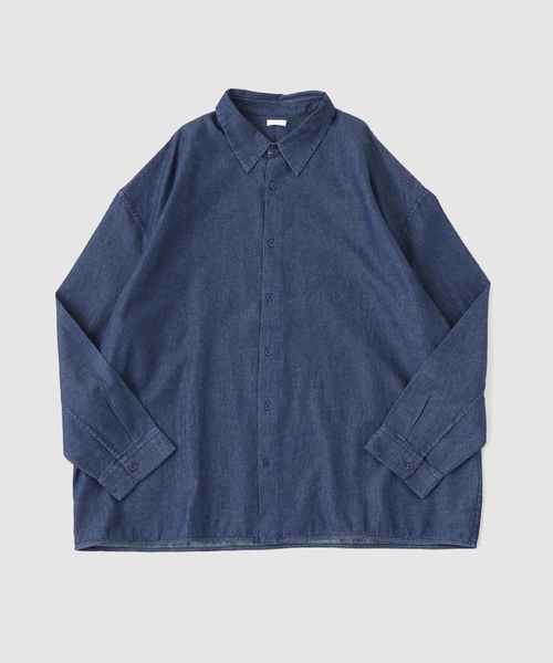 【美品】2023AW  SEEALL  シーオール　シャツ SEEALL シャツ SEEALL / シーオール REGULAR COLLAR SHIRTS DENIM