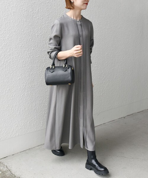「SHIPS any」 シャツワンピース ONE SIZE グレー レディースの画像
