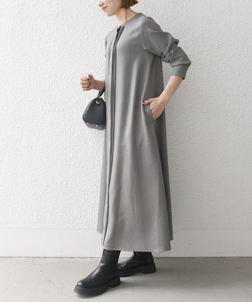 「SHIPS any」 シャツワンピース ONE SIZE グレー レディースの画像
