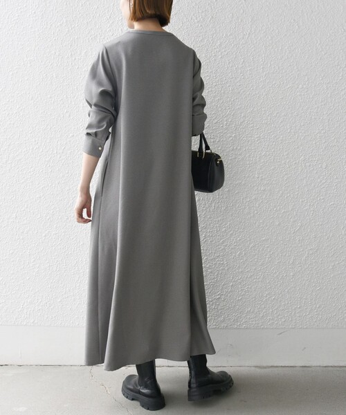 「SHIPS any」 シャツワンピース ONE SIZE グレー レディースの画像