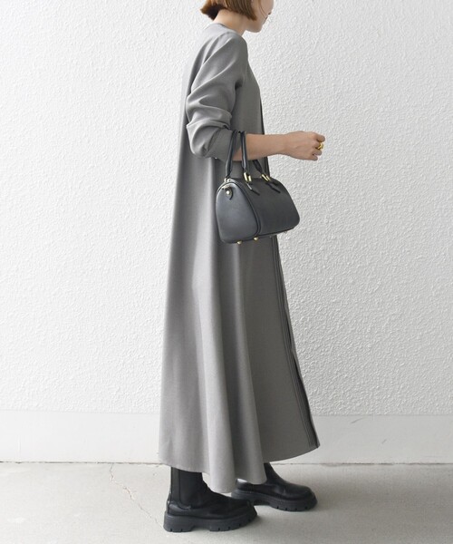 「SHIPS any」 シャツワンピース ONE SIZE グレー レディースの画像