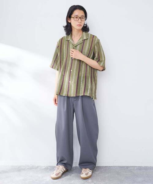 B.C STOCK（ベーセーストック） シャツ インドアソートレースシャツ