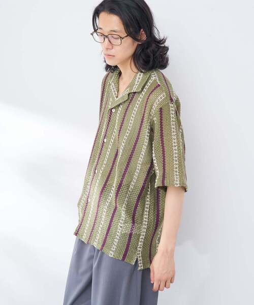 B.C STOCK（ベーセーストック） シャツ 半袖 インドアソートレース