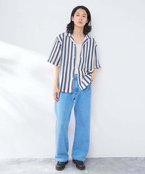 B.C STOCK（ベーセーストック） シャツ 半袖 インドアソートレース