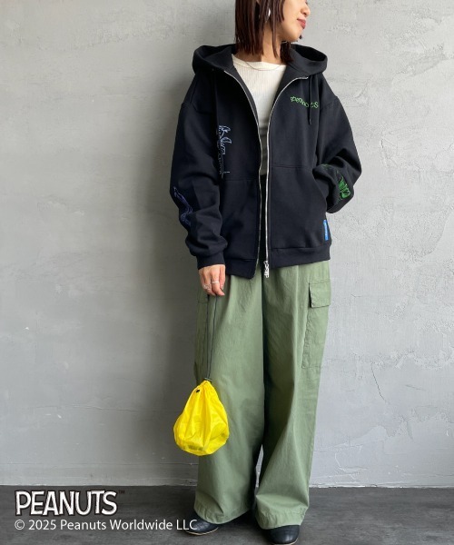「SEQUENZ」 ジップアップパーカー X-LARGE サックスブルー レディース_画像2
