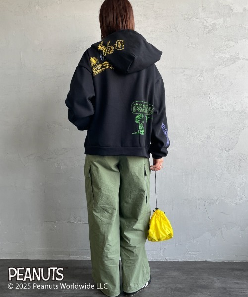 「SEQUENZ」 ジップアップパーカー X-LARGE サックスブルー レディース_画像3